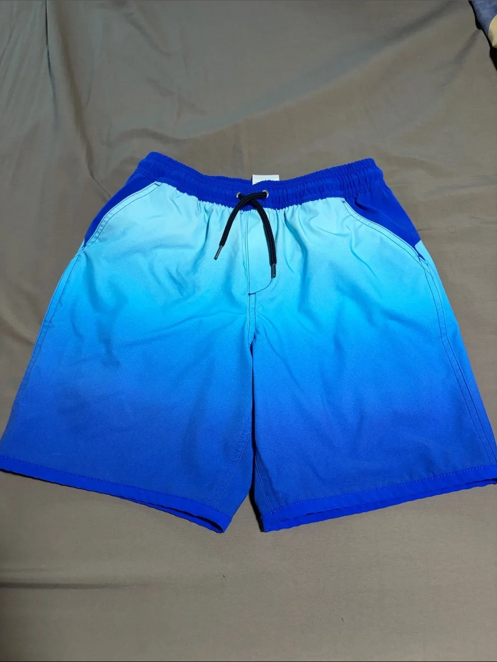 Lands' End Boys Blue Gradient Swim Trunks